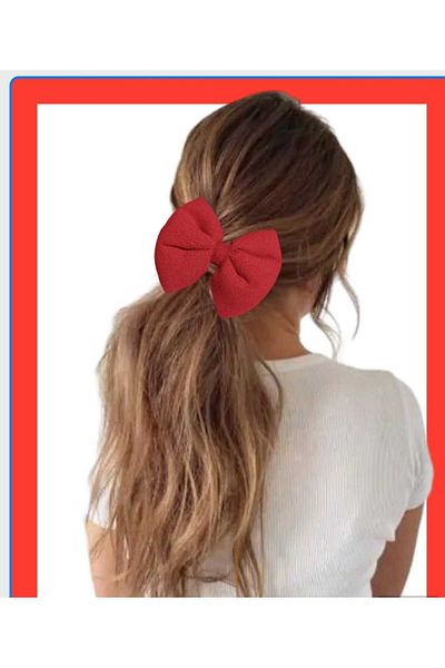 Eva Rose Large Size Fluffy Bow - Elastic Buckle