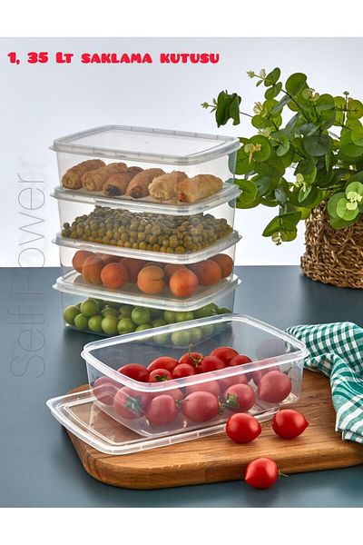 Self Power 1.35 Liter 1 Piece with Lid - Home Supplies Storage and Organization Storage Box