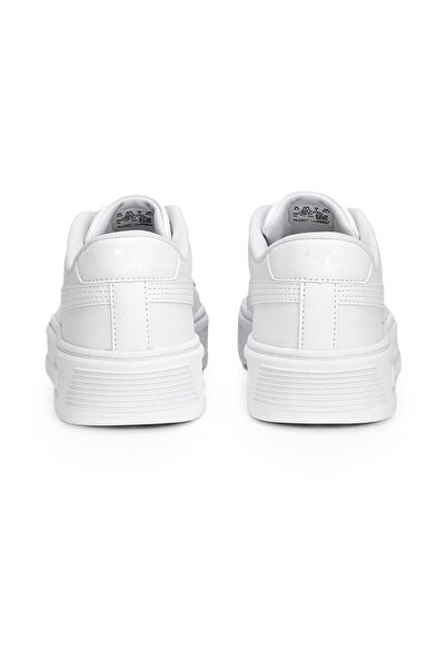 Puma Smash Platform V3 White Silver Kadın Spor Ayakkabısı 390758