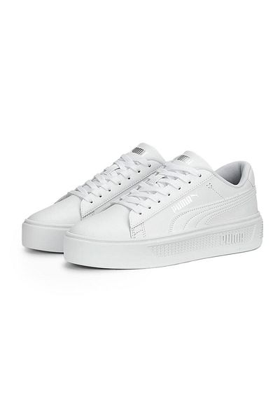 Puma Pantofi sport pentru femei Smash Platform V3 - alb argintiu 390758