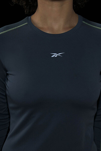 Reebok RUNNING LS LAYER HAVACI MAVI Kadın Uzun Kol T-Shirt
