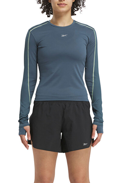 Reebok RUNNING LS LAYER HAVACI MAVI Kadın Uzun Kol T-Shirt