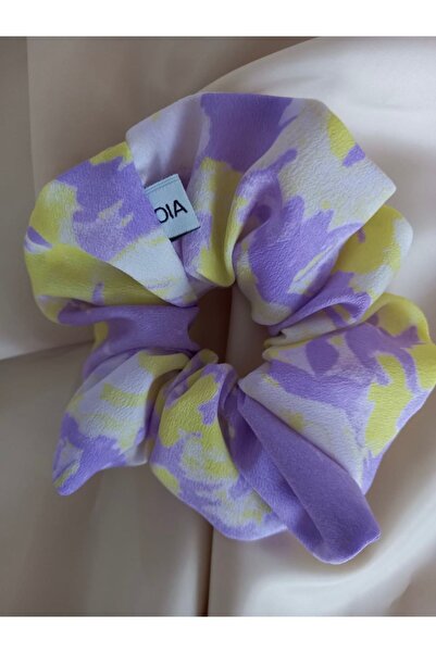 OIA Atelier ليلك أصفر سكرانشي - إبزيم رخامي من المطاط