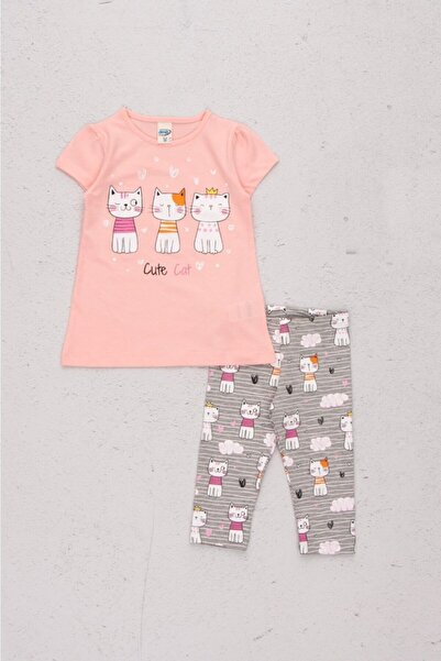 DMB BOYS & GIRLS Girl's Double Suit with Cat Capri Tights