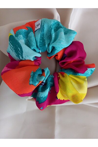 OIA Atelier Scrunchie مشبك الخبز الملون مع المطاط