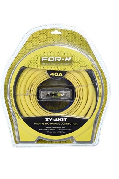 FORX5 4 Ga Profesyonel Seri Kalın Oto Amfi Kablo Seti