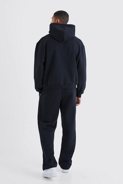 Mythologie Black SignEd Tracksuit SEt - Jogger Sweatshirt, WidE LEg, HoodEd
