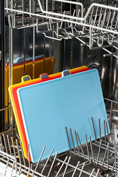 Porsima 1076 Model Multi-Cut Board Set with Stand and Knife - Anthracite-White