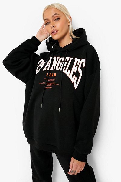 Mythologie los angElEs Blvd Black PrintEd Tracksuit SEt - Jogger Sweatshirt, RubbEr lEg, HoodEd