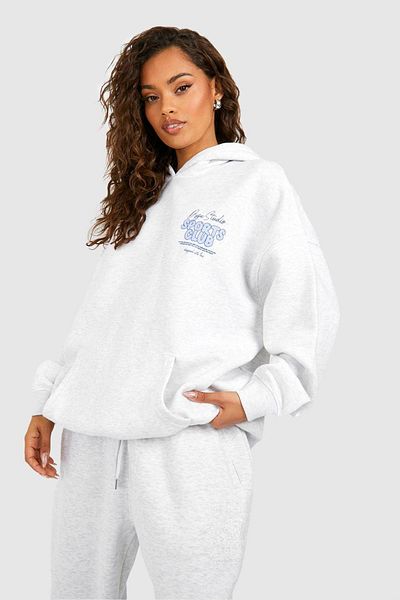 Mythologie Sports Club Logo Tracksuit SEt - Gray PrintEd Jogger Sweatshirt, RubbEr LEg, HoodEd