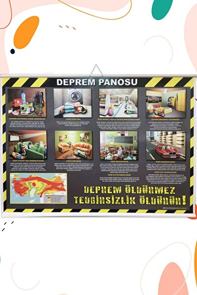 AND Deprem Panosu 70x100 Cm Çıtalı (resimli)