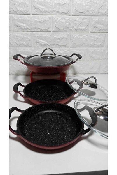 Polo Chef 3 Lü Döküm Granit Tava Seti