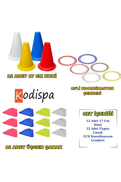 Kodispa Triangle Bowl Training set 12 pieces 17'cm funnel 1 piece 12 pcs Coordination Circle