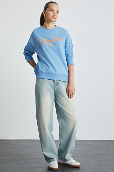 GRIMELANGE Γυναικείο μπλουζάκι με μακρυμάνικο μπλουζάκι SOYEON με στάμπα μπροστά και πίσω