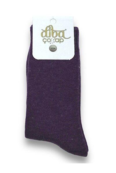 Nitesheys Lambswool Yün Kışlık Kalın Diba Kadın Desensiz Soket Çorap