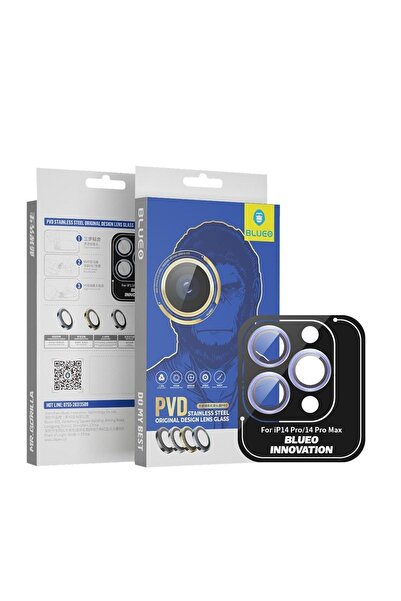 BLUEO İphone 14 Pro / 14 Pro Max Stainless Steel Su / Toz Geçirmez Mor Pvd Ka...