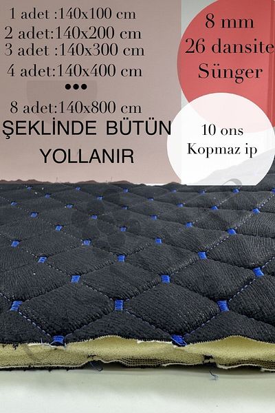 UYSALLAR SUNİ DERİ Ταπετσαρία Ραμμένο Σφουγγάρι Ύφασμα Καπιτονέ 140 εκ. Πλάτος