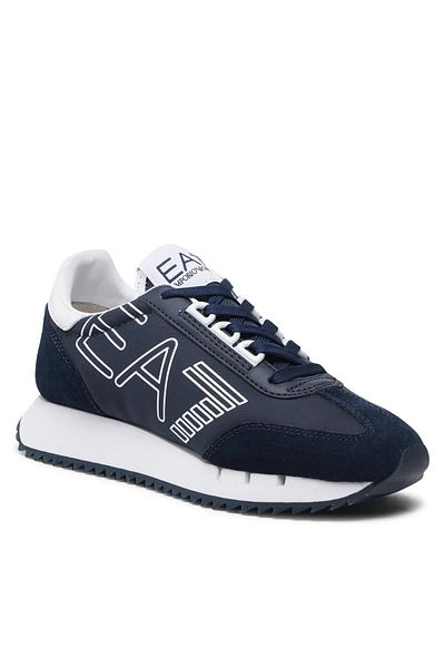 EA7 Navy Blue UniseX Sneaker - comfortable Sole, Lace-up, Brand Logo X8X101 XK257-n527