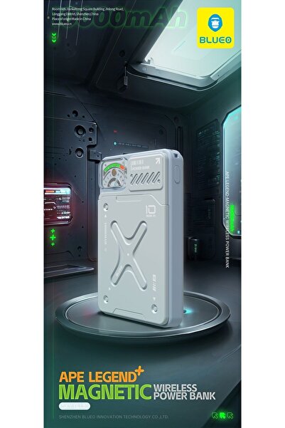 BLUEO Ape Legend Magsafe Kablosuz 10.000 mAh PowerBank Mavi