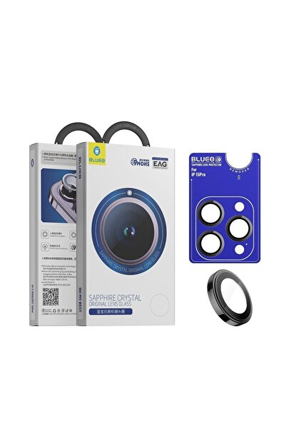 BLUEO واقي عدسة الكاميرا باللون الرمادي الداكن من التيتانيوم الطبيعي لهاتف آي...