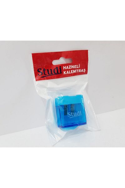 renkli çiçekler Pencil Sharpener Double Blade Large Size Blue Color Pencil Sharpener