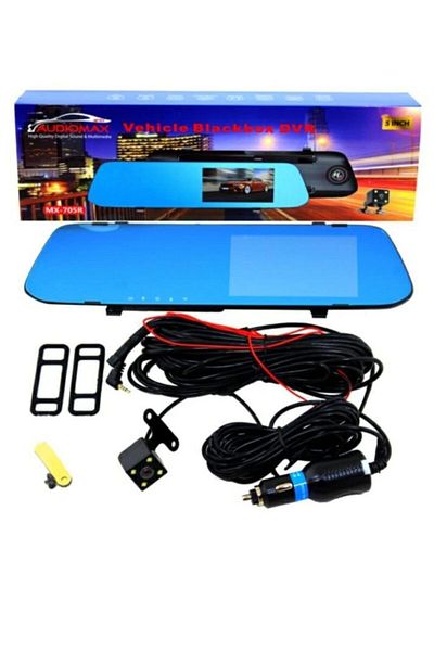 AUDİOMAX Mx-705r 32gb Recorded Rear View Mirror Screen Complete Full Set with Front and Rear Camera