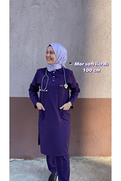 MOR SOft licralı 100 cm tesettür takım