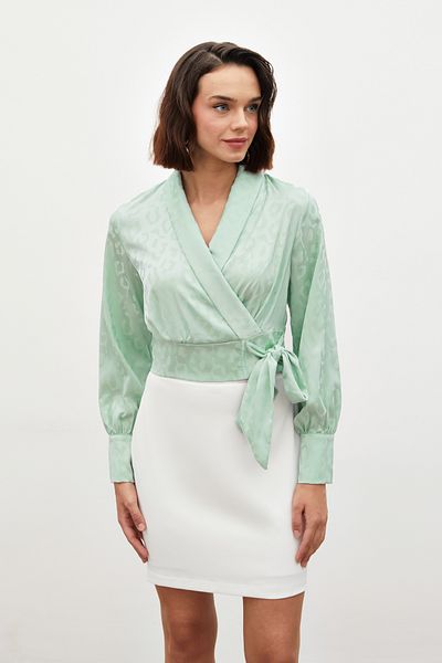 Sateen Satin Blouse - Side Belted