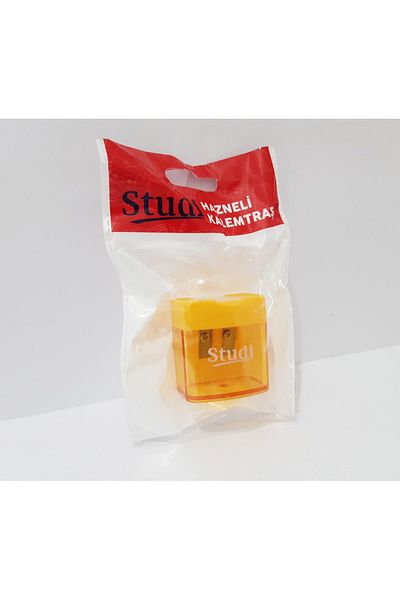 renkli çiçekler Pencil Sharpener Double Blade Large Size Yellow Color Pencil Sharpener