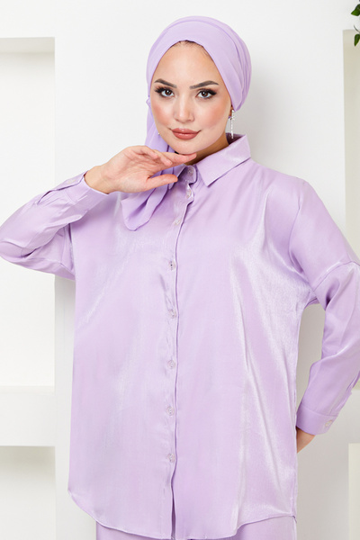 ModaMerve Lilac Set 4702ZNk903-M - Stylish Set with Button Detail