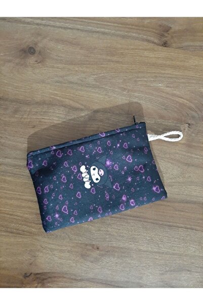 owl bag Kuromi flying hearts μωβ μοτίβο Σχέδιο υφασμάτινο θήκη για στυλό-πορτ...