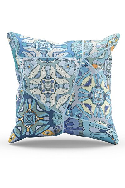 Moud's Çift Tarafı Baskılı Anatolia 5 Desenli Süet Kırlent Kılıfı