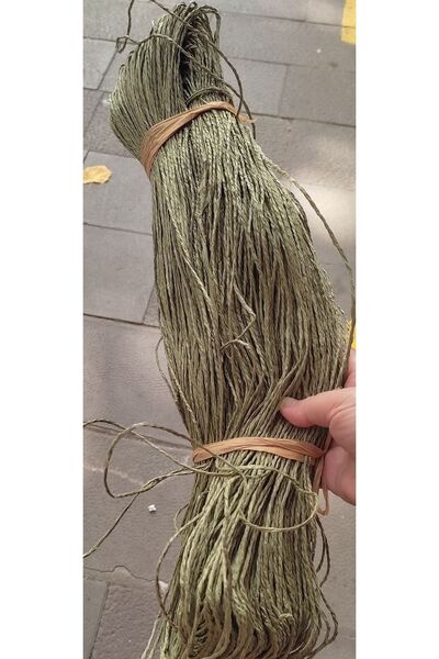 Kevser nur tuhafiye Snur de hârtie verde 200 gr 240 m (+-10) Rafie naturală din paie Supla Naturală Geantă Hobby Snur pentru tricotat manual