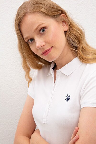 U.S. Polo Assn. Λευκό γυναικείο μπλουζάκι