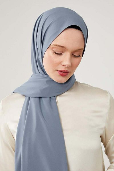 Levidor Şal cu model uni albastru denim elegant
