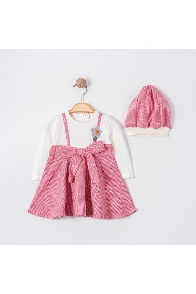 Tofigo Baby GIRL'S LONG SLEEVE DRESS WITH HAT
