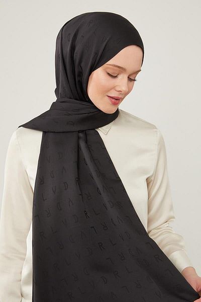 Levidor lVD Printed Black Jacquard Shawl