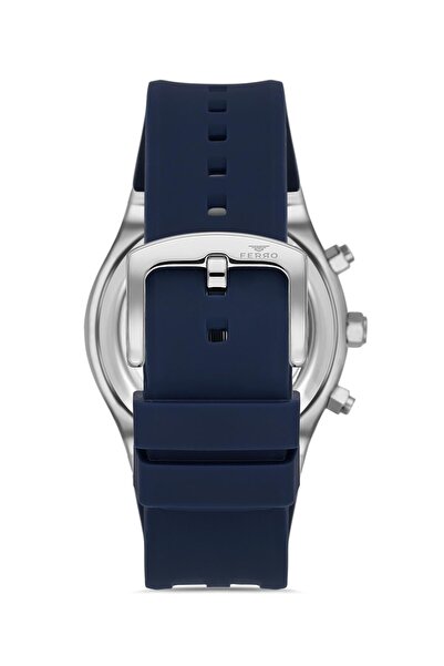 FERRO Fm3178 Men's Navy Color Wristwatch - Silicone Functions, Bracelet Gift