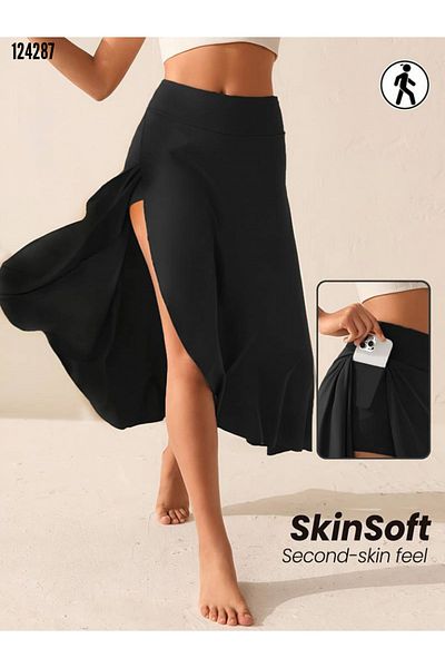 Kokosh moda Colanți de damă Fusta cu buzunar din material nisipos