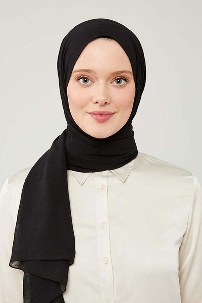 Levidor Μαύρο Crepe Frozen Shawl - Μονόχρωμο
