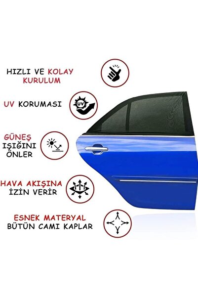 FDF STORE Araba Yan Cam Perdesi Oto Güneşlik Perde Güneş Önleyici Araç Içi Gü...