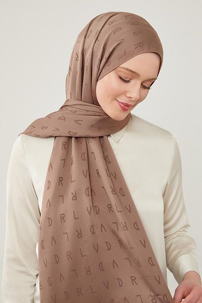 Levidor Coffee Lvd Printed Jacquard Shawl