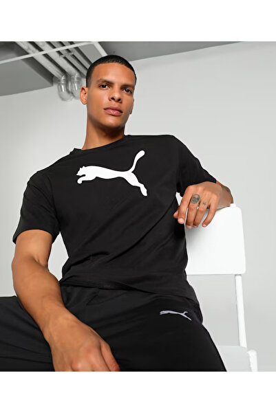 Puma Ανδρικό μπλουζάκι με στρογγυλή λαιμόκοψη Basic βαμβακερό - κοντομάνικο, casual