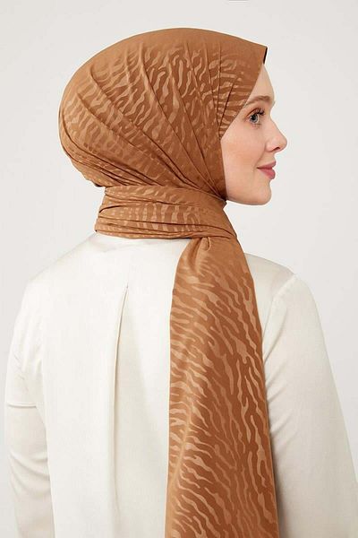 Levidor Elegance Jacquard Copper Patterned Shawl