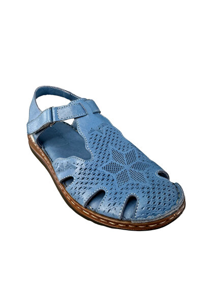 Mammamia D24YS-1280 Cilt Deri Kadın Comfort Sandalet