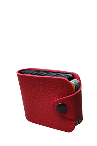 Kemer Dünyası Unisex 10 Bölmeli Yeni Küçük Kalıp Akordiyon Tasarım Deri Kredi Kartlık Cüzdan