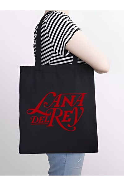 Cemira Lana Del Rey Design - Μαύρη χοντρή τσάντα ώμου και τσάντα αγορών