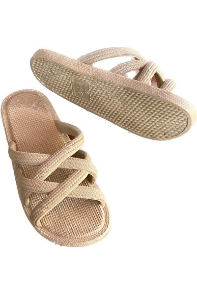 İpek Women's Non-Slip Sole Beach Pool Bathroom Daily Slippers