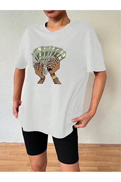 MODAVİBE Unisex γυναικείο μπλουζάκι με κοντό μανίκι σε μεγάλο μέγεθος