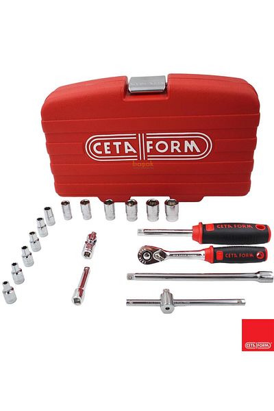 CETA FORM 18 PieCe SoCket Set with PlastiC Bag - 4-13 Mm C00-18ph2